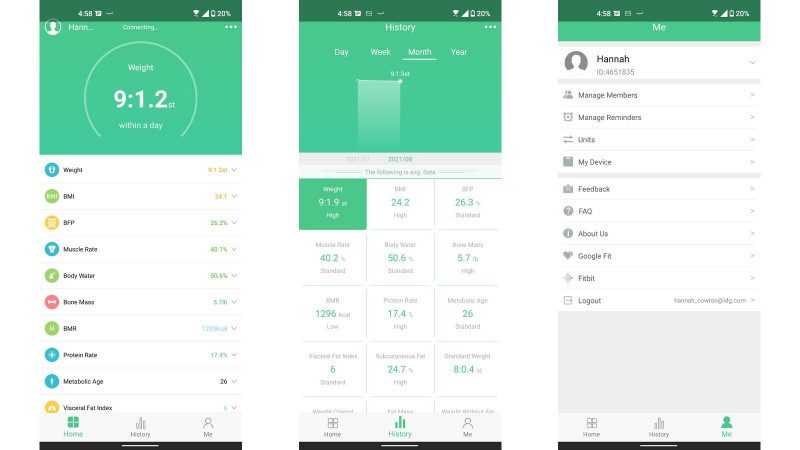 FitTrack Dara Smart Body BMI Scale